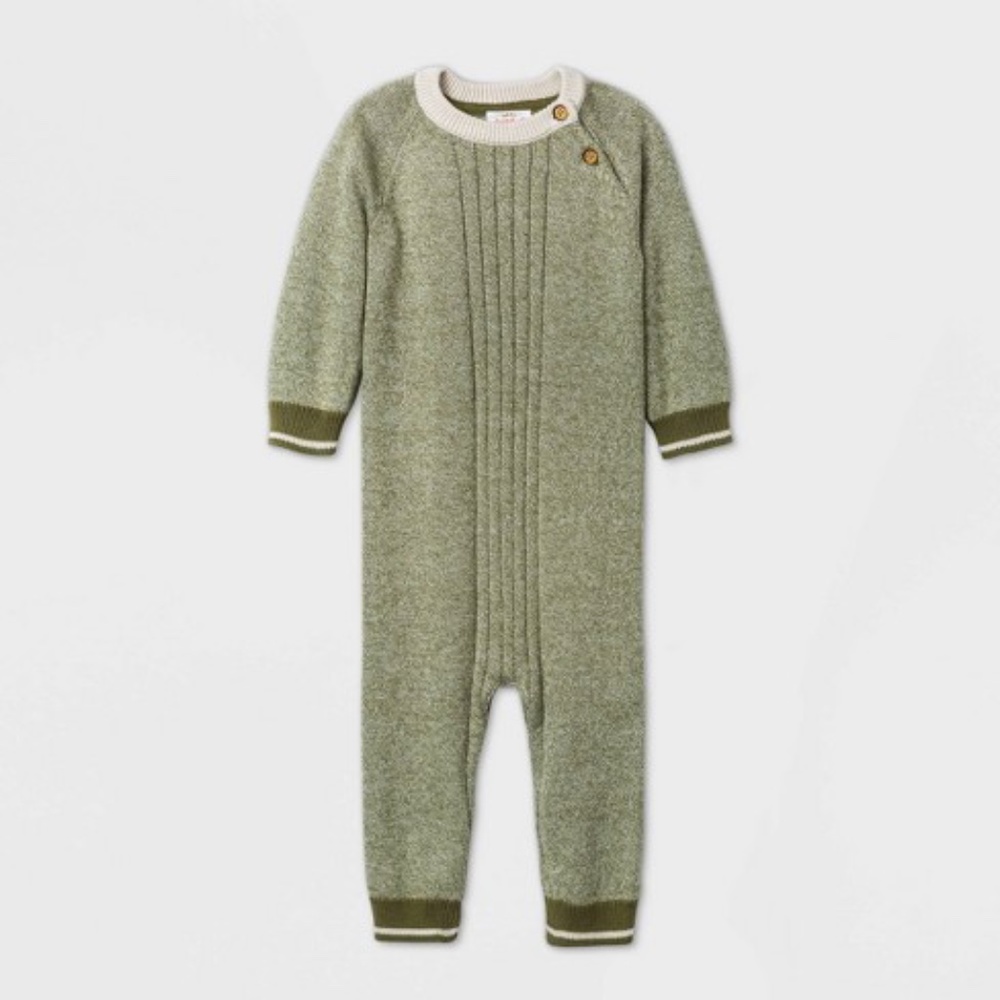 Cat & Jack Long Sleeve Marl Sweater Romper 0-3mo
